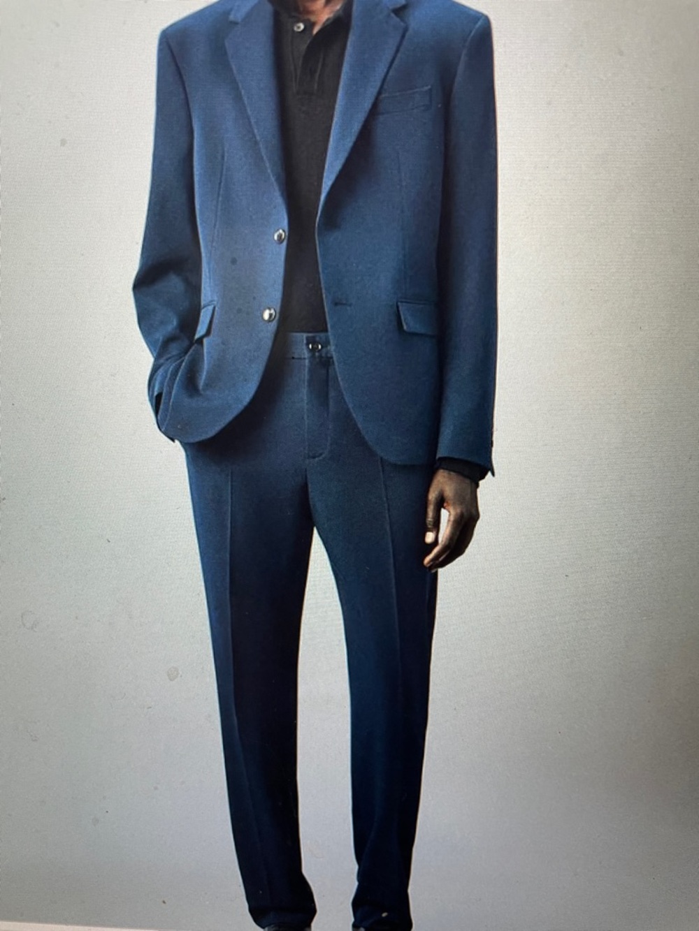 Zara Men's black/blue 2-Button Suit Jacket and Trousers- new